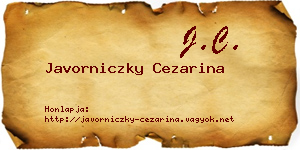 Javorniczky Cezarina névjegykártya